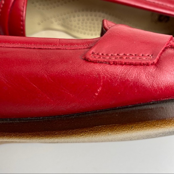 SAS Red Leather Loafer size 6.5 - Picture 9 of 12